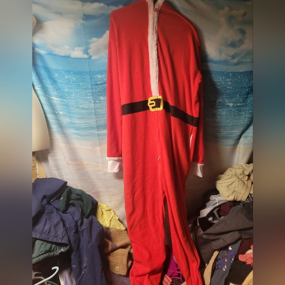 Tipsy Elves NWOT Santa Jumpsuit With Fur Christmas Mens Size XXL‎ - Picture 2 of 4